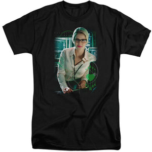 AN OFFCIALLY LICENSED ARROW FELICITY SMOAK MEN'S TALL FIT T-SHIRT BLACK