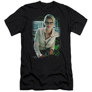 AN OFFCIALLY LICENSED ARROW FELICITY SMOAK MEN'S PREMIUM SLIM FIT T-SHIRT BLACK