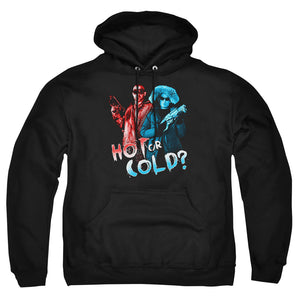 AN OFFCIALLY LICENSED ARROW HOT OR COLD ADULT UNISEX PULLOVER HOODIE BLACK