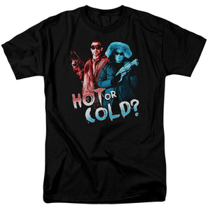 AN OFFCIALLY LICENSED ARROW HOT OR COLD MEN'S REGULAR FIT T-SHIRT BLACK