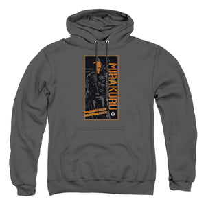 AN OFFCIALLY LICENSED ARROW MIRAKURA ENERGY DRINK ADULT UNISEX PULLOVER HOODIE CHARCOAL
