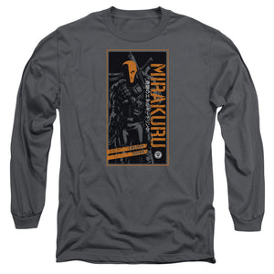 AN OFFCIALLY LICENSED ARROW MIRAKURA ENERGY DRINK MEN'S LONG SLEEVE T-SHIRT CHARCOAL