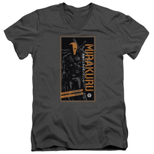 AN OFFCIALLY LICENSED ARROW MIRAKURA ENERGY DRINK MEN'S V-NECK T-SHIRT CHARCOAL