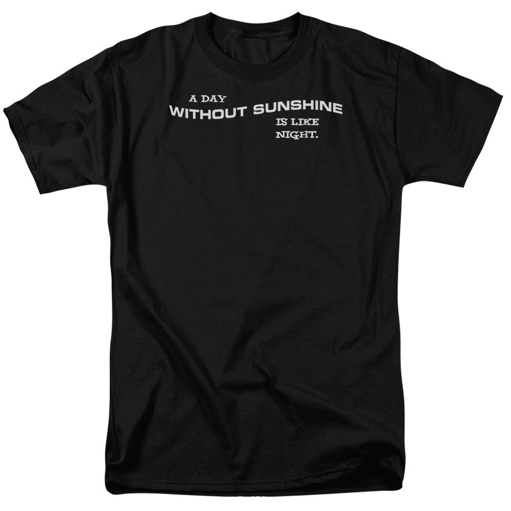 AN OFFCIALLY LICENSED DAY WITHOUT SUNSHINE DAY WITHOUT SUNSHINE MEN'S REGULAR FIT T-SHIRT BLACK