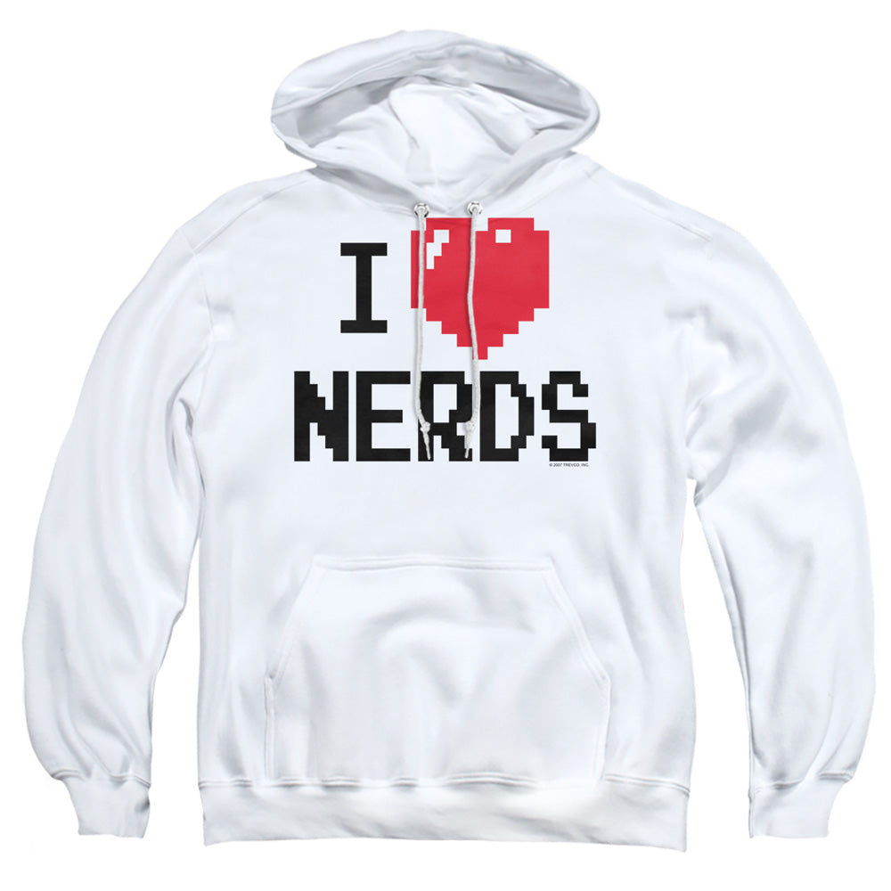 I Heart Nerds Junior White Sheer Cap Sleeve Tee/Sm Licensed Adult Unisex Hoodie