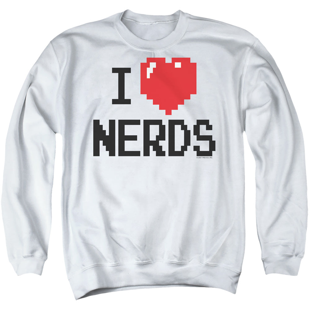 I Heart Nerds Junior White Sheer Cap Sleeve Tee/Sm Licensed Adult Unisex Crew...