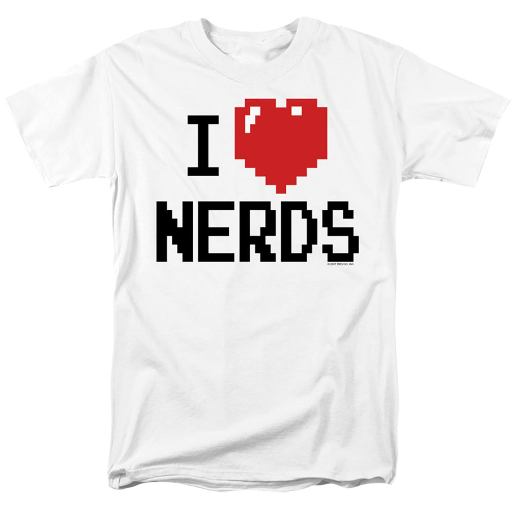 I Heart Nerds Junior White Sheer Cap Sleeve Tee/Sm Licensed Adult Unisex T-Shirt