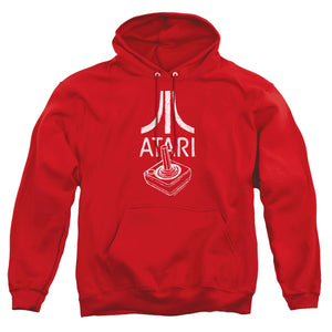 AN OFFCIALLY LICENSED ATARI JOYSTICK LOGO ADULT UNISEX PULLOVER HOODIE RED