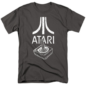 AN OFFCIALLY LICENSED ATARI JOYSTICK LOGO MEN'S REGULAR FIT T-SHIRT CHARCOAL