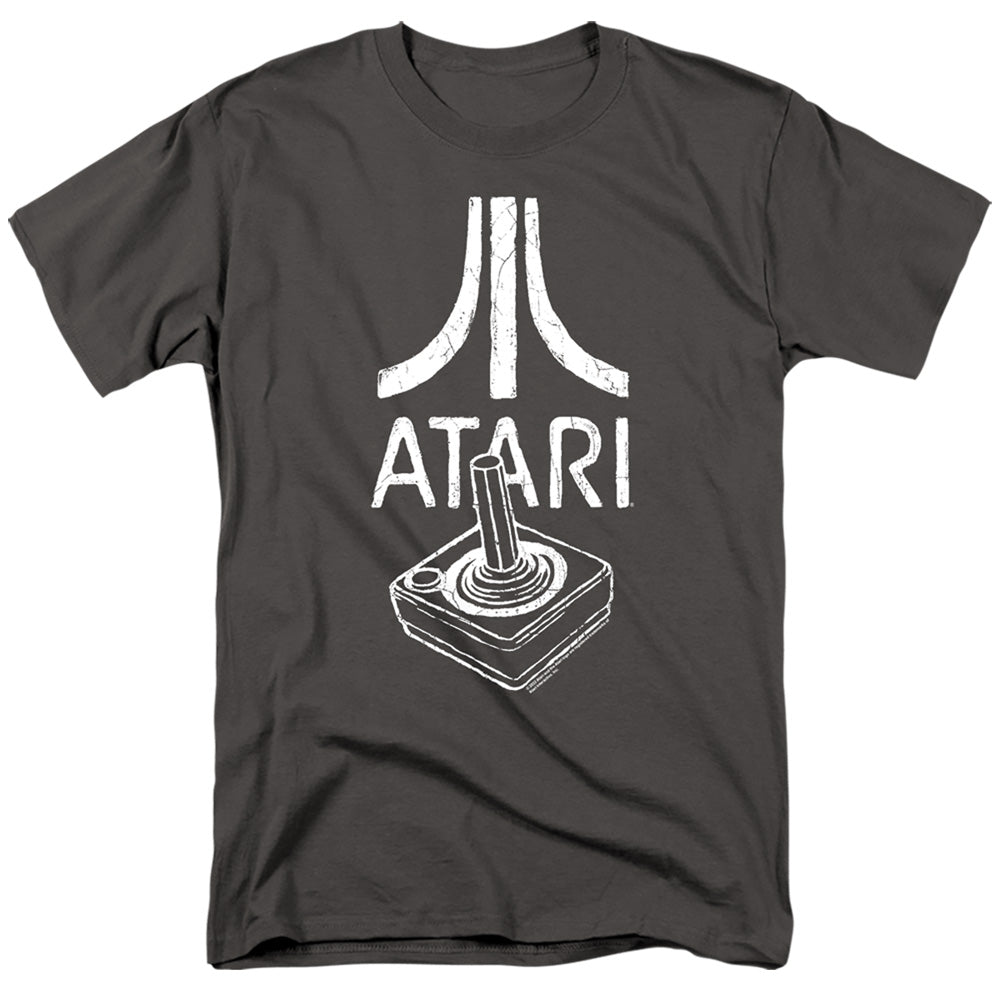 AN OFFCIALLY LICENSED ATARI JOYSTICK LOGO MEN'S REGULAR FIT T-SHIRT CHARCOAL