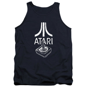 AN OFFCIALLY LICENSED ATARI JOYSTICK LOGO ADULT UNISEX TANK TOP NAVY