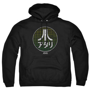 AN OFFCIALLY LICENSED ATARI JAPANESE GRID ADULT UNISEX PULLOVER HOODIE BLACK