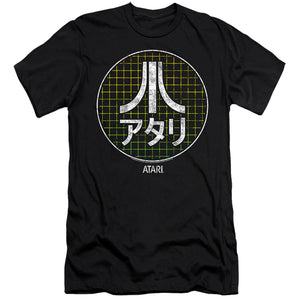 AN OFFCIALLY LICENSED ATARI JAPANESE GRID MEN'S PREMIUM SLIM FIT T-SHIRT BLACK