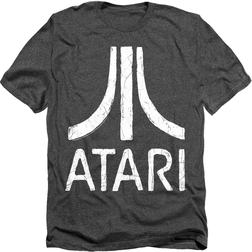 Atari Rough Logo Licensed Adult Unisex T-Shirt Heather Tee SM-3X