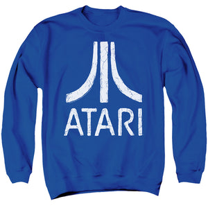 AN OFFCIALLY LICENSED ATARI ROUGH LOGO ADULT UNISEX CREWNECK SWEATSHIRT ROYAL