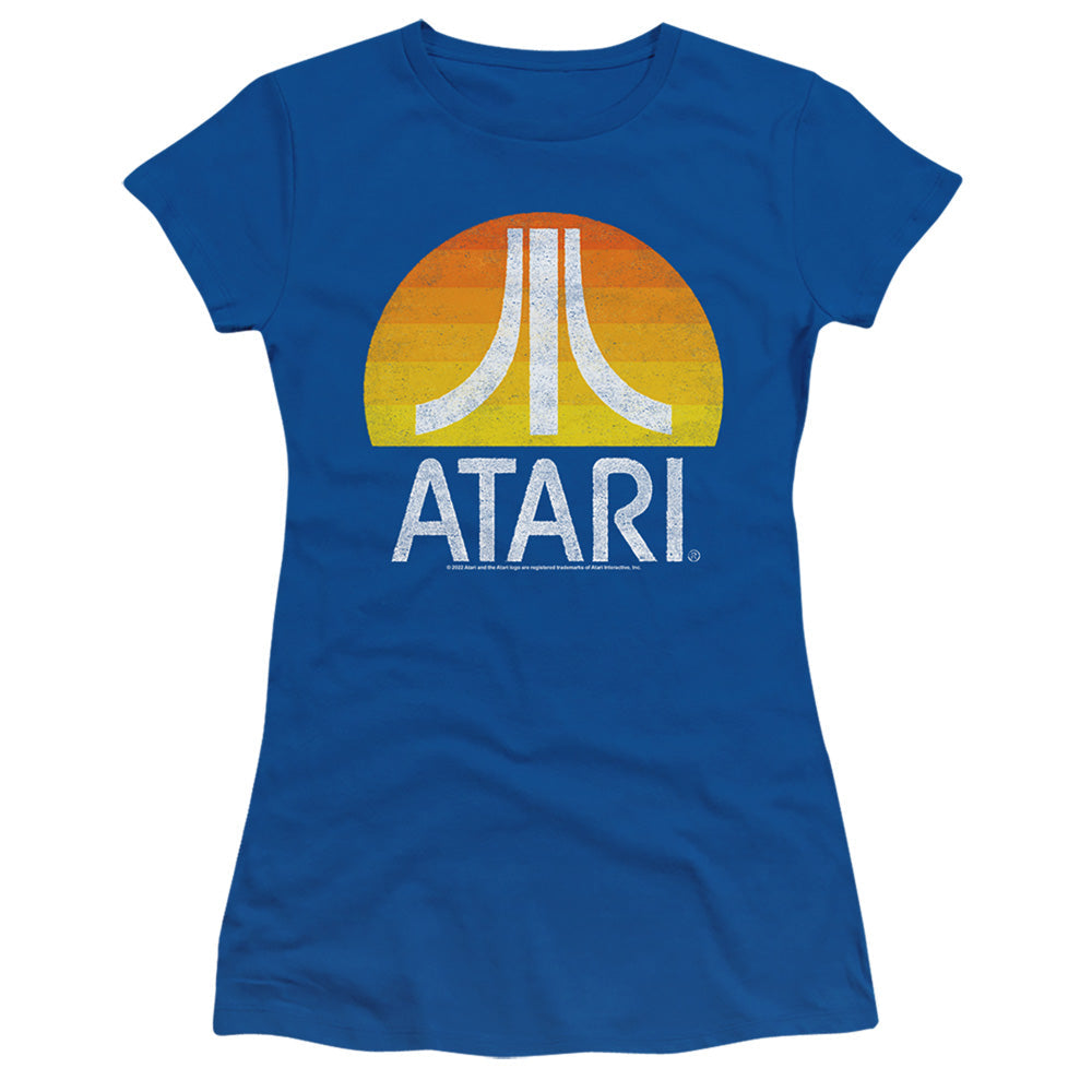 Atari Sunrise Eroded Licensed Women's T-Shirt Juniors MD-XL