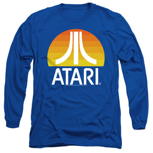 AN OFFCIALLY LICENSED ATARI SUNRISE CLEAN MEN'S LONG SLEEVE T-SHIRT ROYAL