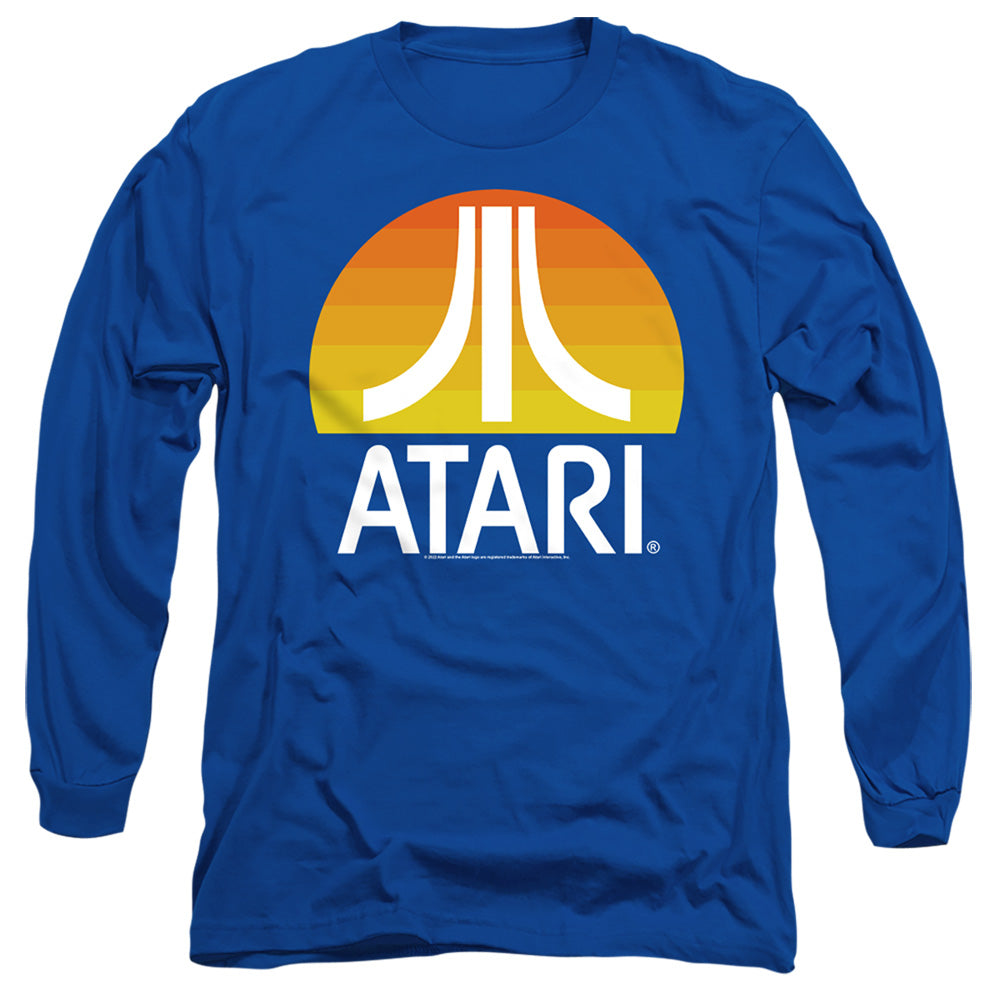 AN OFFCIALLY LICENSED ATARI SUNRISE CLEAN MEN'S LONG SLEEVE T-SHIRT ROYAL