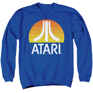 AN OFFCIALLY LICENSED ATARI SUNRISE CLEAN ADULT UNISEX CREWNECK SWEATSHIRT ROYAL