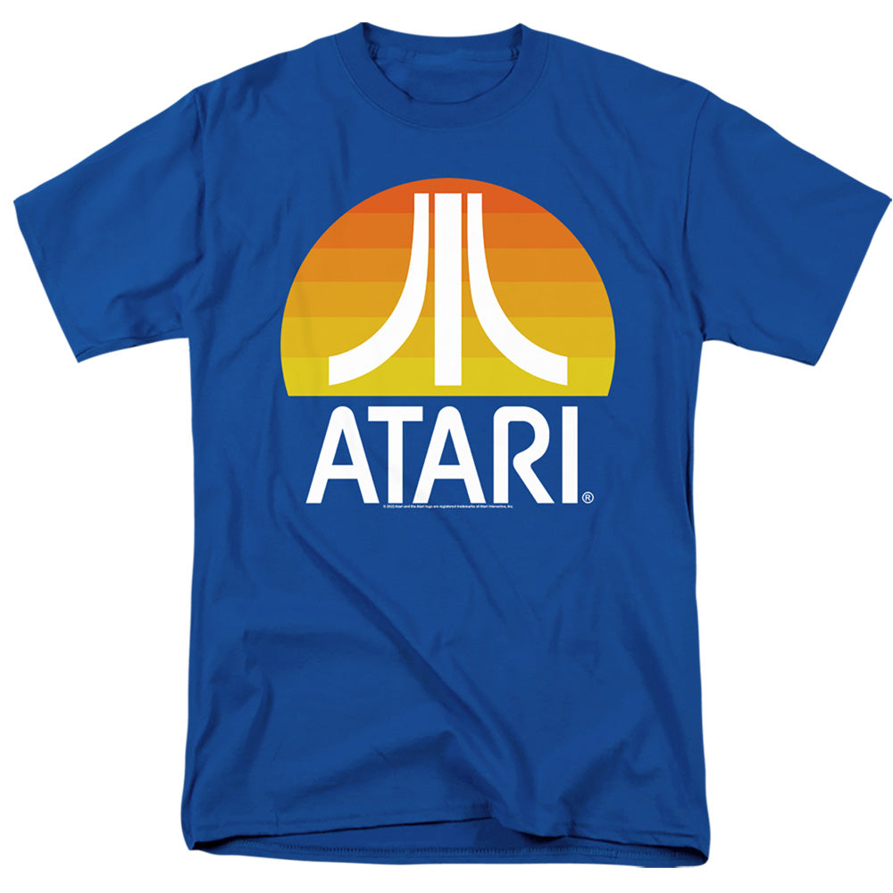 AN OFFCIALLY LICENSED ATARI SUNRISE CLEAN MEN'S REGULAR FIT T-SHIRT ROYAL