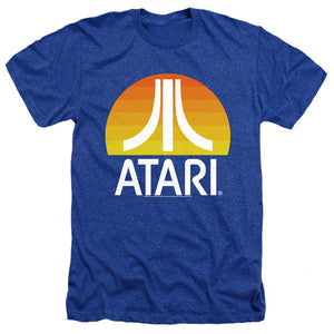AN OFFCIALLY LICENSED ATARI SUNRISE CLEAN MEN'S HEATHER T-SHIRT ROYAL