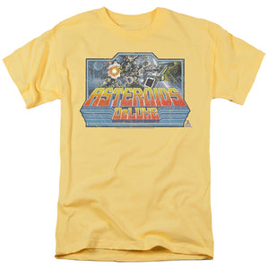 AN OFFCIALLY LICENSED ATARI ASTEROIDS DELUXE MEN'S REGULAR FIT T-SHIRT BANANA