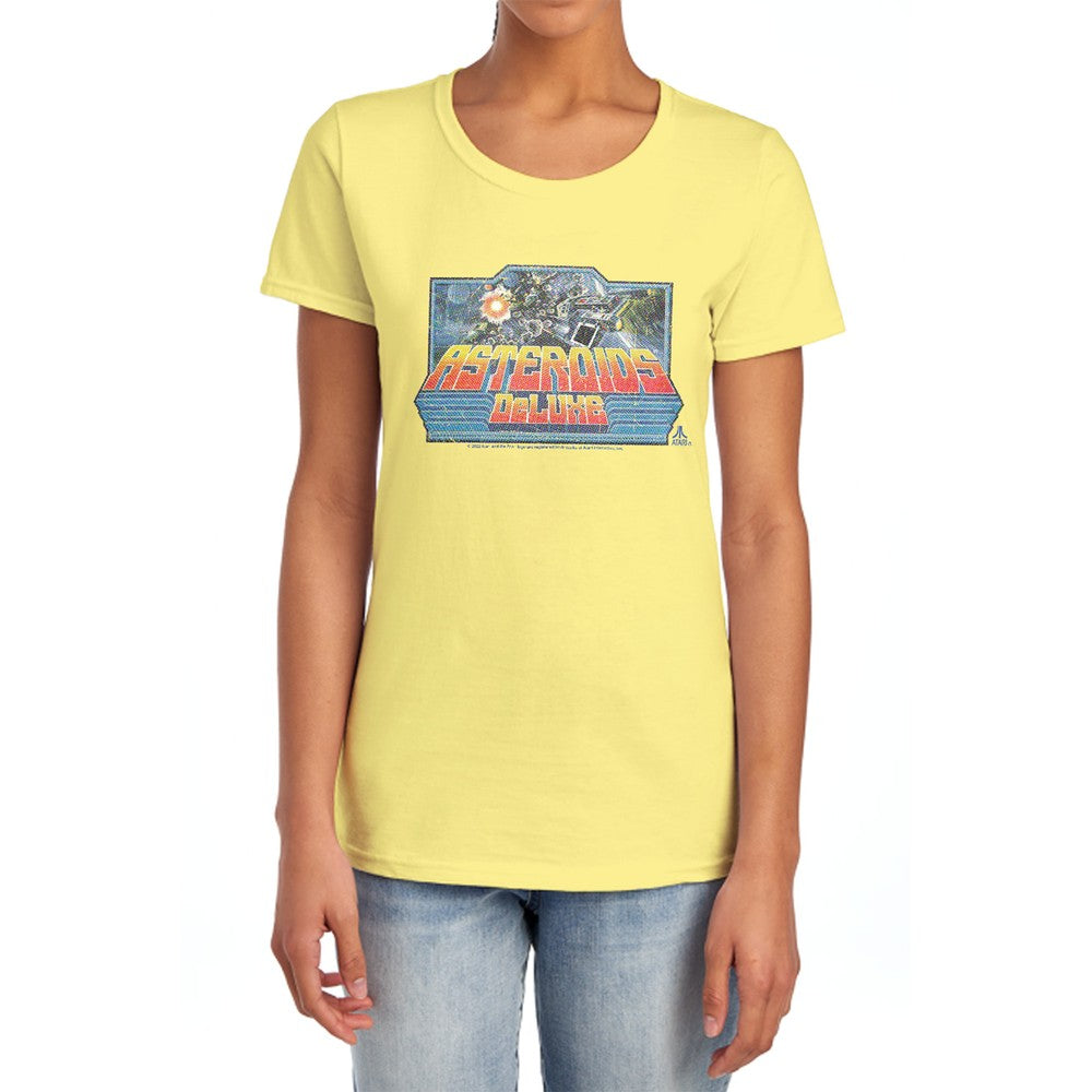 Atari Asteroids Deluxe Licensed Women's T-Shirt Regular Fit SM-2X