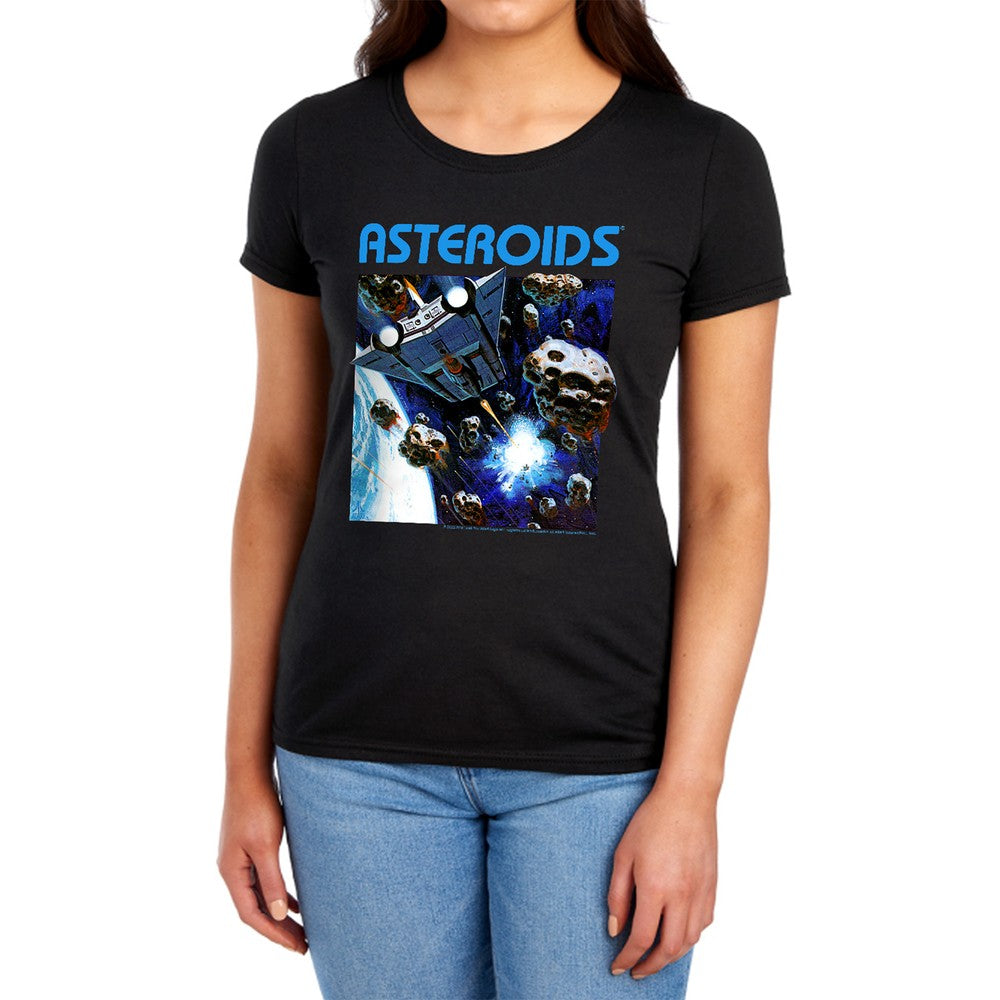 Atari 2600 Asteroids Licensed Women's T-Shirt Regular Fit SM-2X