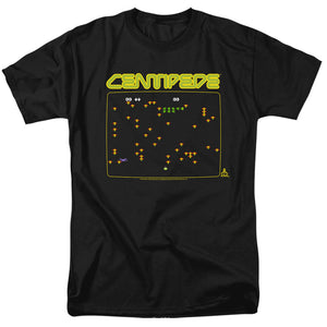 AN OFFCIALLY LICENSED ATARI CENTIPEDE SCREEN MEN'S REGULAR FIT T-SHIRT BLACK