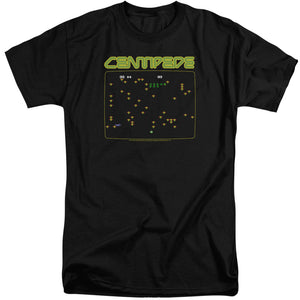 AN OFFCIALLY LICENSED ATARI CENTIPEDE SCREEN MEN'S TALL FIT T-SHIRT BLACK