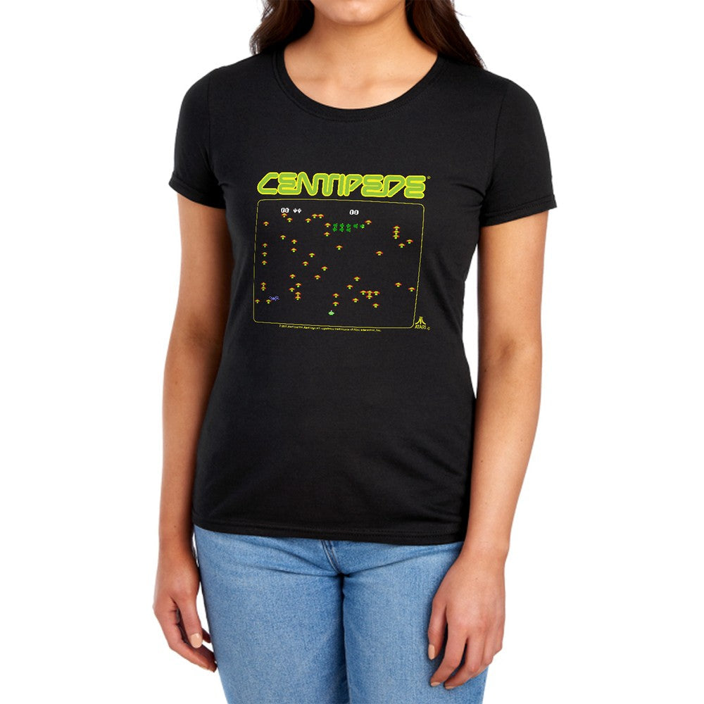 Atari Centipede Screen Licensed Women's T-Shirt Regular Fit SM-2X