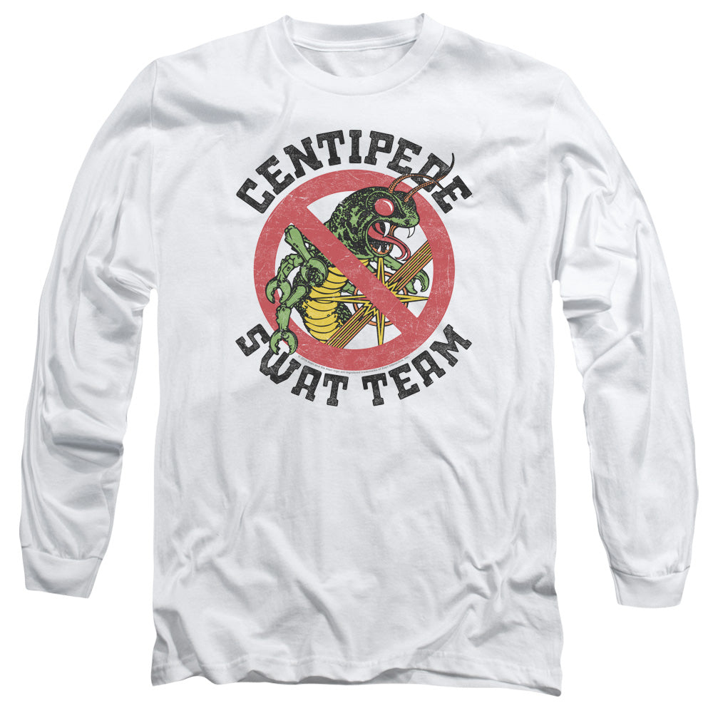 AN OFFCIALLY LICENSED ATARI SWAT TEAM MEN'S LONG SLEEVE T-SHIRT WHITE