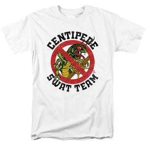 AN OFFCIALLY LICENSED ATARI SWAT TEAM MEN'S REGULAR FIT T-SHIRT WHITE