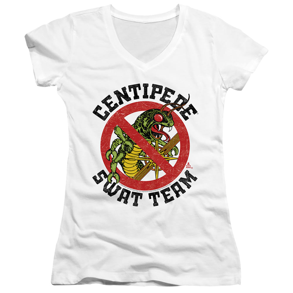 Atari Swat Team Licensed Women's T-Shirt Juniors V-Neck SM