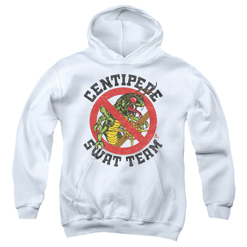 AN OFFCIALLY LICENSED ATARI SWAT TEAM YOUTH HOODIE WHITE