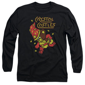 AN OFFCIALLY LICENSED ATARI CRYSTAL BEAR MEN'S LONG SLEEVE T-SHIRT BLACK