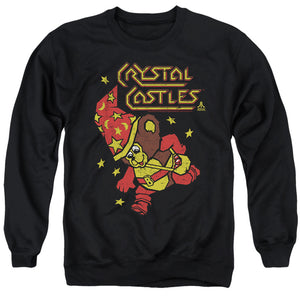 AN OFFCIALLY LICENSED ATARI CRYSTAL BEAR ADULT UNISEX CREWNECK SWEATSHIRT BLACK