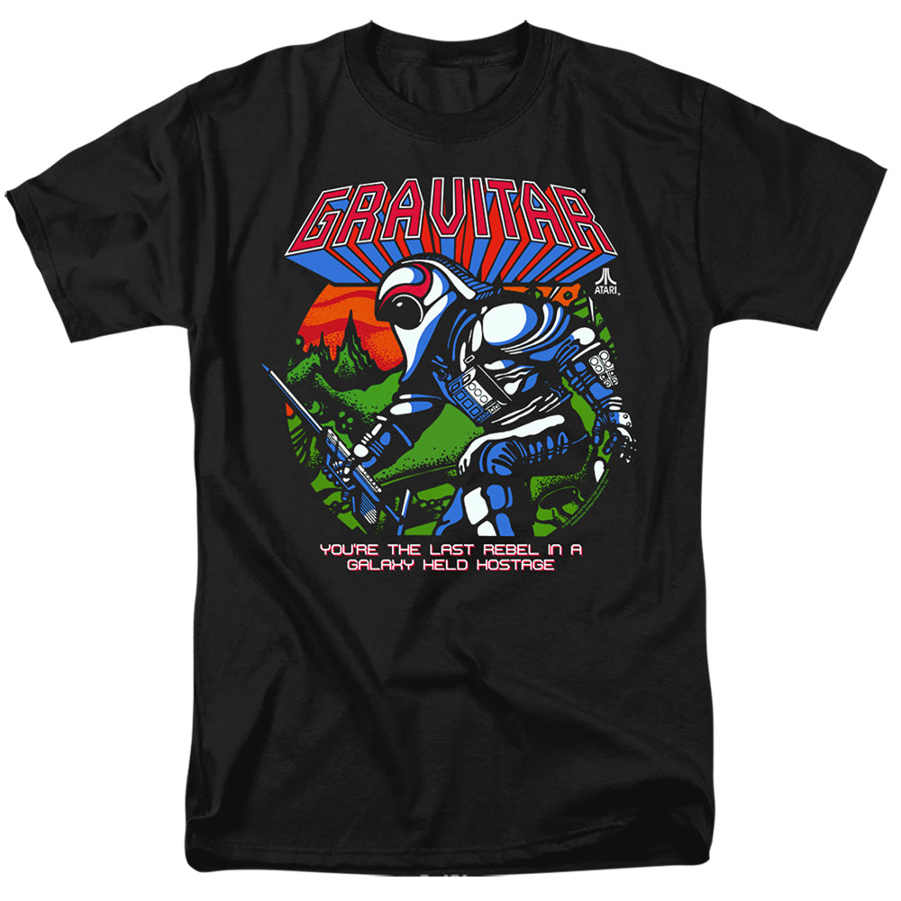AN OFFCIALLY LICENSED ATARI LAST REBEL MEN'S REGULAR FIT T-SHIRT BLACK