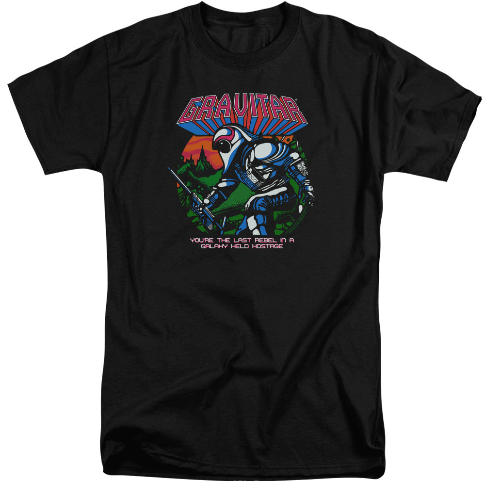AN OFFCIALLY LICENSED ATARI LAST REBEL MEN'S TALL FIT T-SHIRT BLACK