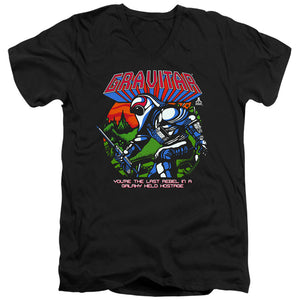 AN OFFCIALLY LICENSED ATARI LAST REBEL MEN'S V-NECK T-SHIRT BLACK