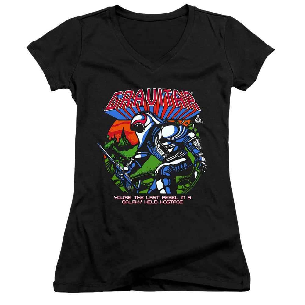 Atari Last Rebel Licensed Women's T-Shirt Juniors V-Neck SM