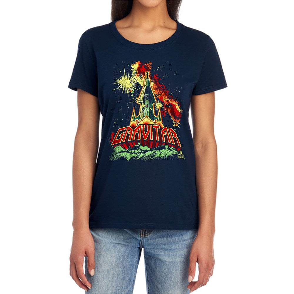 Atari Blast Off Licensed Women's T-Shirt Regular Fit SM-2X