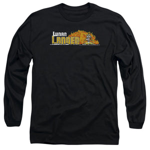 AN OFFCIALLY LICENSED ATARI LUNAR MARQUEE MEN'S LONG SLEEVE T-SHIRT BLACK