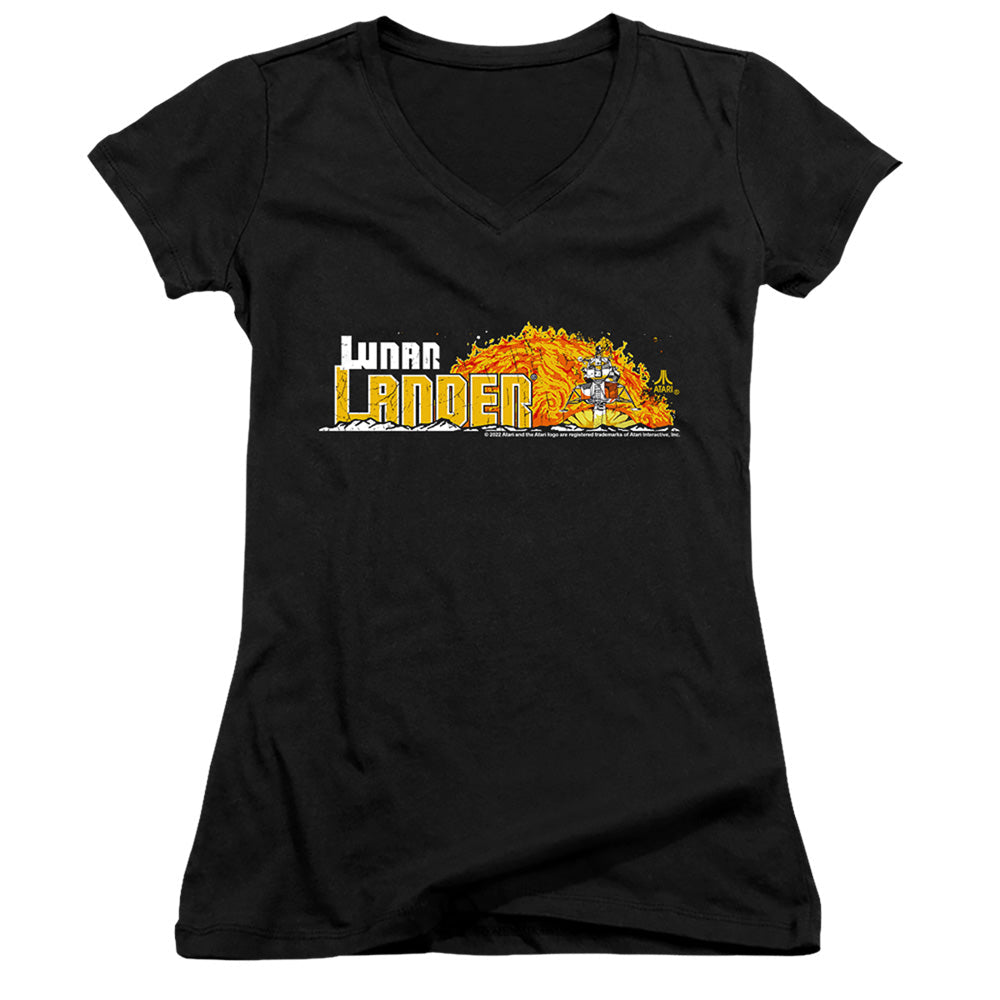 Atari Lunar Marquee Licensed Women's T-Shirt Juniors V-Neck SM