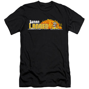 AN OFFCIALLY LICENSED ATARI LUNAR MARQUEE MEN'S PREMIUM SLIM FIT T-SHIRT BLACK