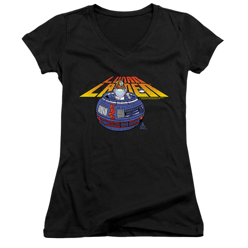 Atari Lunar Globe Licensed Women's T-Shirt Juniors V-Neck SM