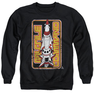 AN OFFCIALLY LICENSED ATARI MISSILE ADULT UNISEX CREWNECK SWEATSHIRT BLACK