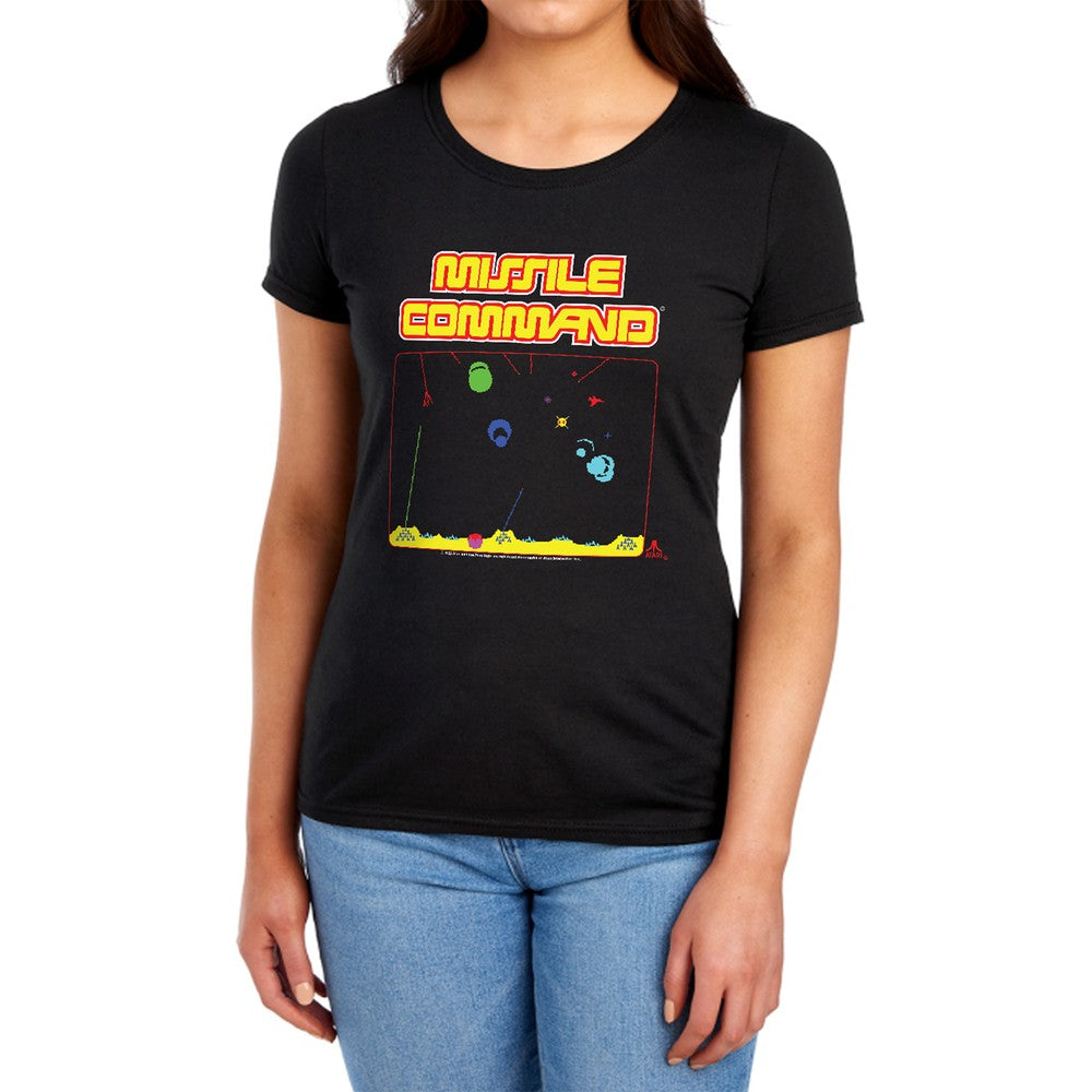 Atari Missle Screen Licensed Women's T-Shirt Regular Fit SM-2X