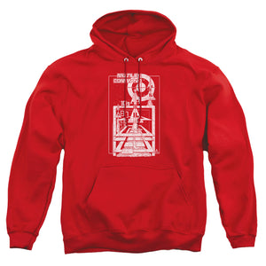 AN OFFCIALLY LICENSED ATARI LIFT OFF ADULT UNISEX PULLOVER HOODIE RED