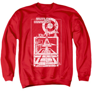 AN OFFCIALLY LICENSED ATARI LIFT OFF ADULT UNISEX CREWNECK SWEATSHIRT RED